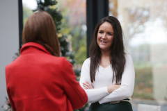 Catherine Lagan from the Jobs and Benefits Office at the annual Bank of England briefing held at the Roe Park Hotel Limavady hosted by Causeway Chamber of Commerce.       10 Chamber BoE 2023