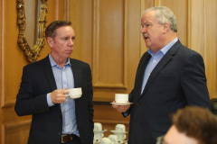 Sean Daly Gem Residential with Gordon Craig of Johnston Printing at the Bank of England briefing held at the Atlantic Hotel Portrush. 04 BoE 2022