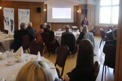 Bank of England Agent Frances Hill addressing Causeway Chamber of Commerce members at the Bank of England briefing held at the Atlantic Hotel Portrush.  15 BoE 2022