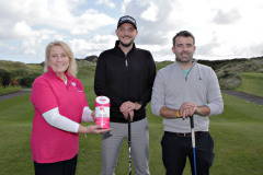 At the Causeway Chamber of Commerce golf outing at Castlerock GC in association with Tara Cunningham of the charity Causeway Coast Dog Rescue and golfers from Turley Legal Dylan Holmes and Michael Wilson.    01 Chamber Golf