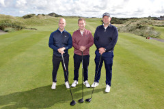 At the Causeway Chamber of Commerce golf outing at Castlerock GC in association with nominated charity the Causeway Coast Dog Rescue are, all from Danske Bank, Peter Houston, Chamber President James Kilgore and Peter Kennedy. 10 Chamber Golf
