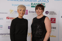 Natalie Friel and Paula Wright from ABL Group at the Causeway Chamber of Commerce Awards 2023 held at the Lodge Hotel.
