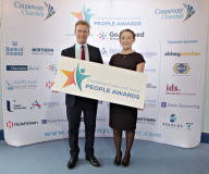 At Portrush Town Hall for the People Awards Launch is Causeway Chamber of Commerce President James Kilgore with Team of the Year (over 10 employees) award sponsor Natasha Kirke of Andras House Hotels.
  05 Chamber People Awards