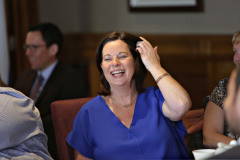 CEO of Enterprise Causeway Jayne Taggart at Royal Portrush Golf Club for the Chamber Conversation with Wilma Erskine General Manager and Gary McNeill Club Professional.      13 Chamber at RPGC