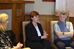 Q&A with guests at Royal Portrush Golf Club for the Chamber Conversation with Wilma Erskine General Manager and Gary McNeill Club Professional.   15 Chamber at RPGC