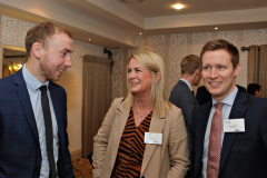 From Danske Bank Cavan McShane, Julie Ann Cowan and James Kilgore at the Lodge Hotel for the Danske Bank's Economic Review in association with the Causeway Chamber of Commerce.    06Clancy Photography