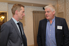 Gary McLaughlin of Danske Bank with Brian McLean of Cloverhill Fuels at the Lodge Hotel for the Danske Bank's Economic Review in association with the Causeway Chamber of Commerce.    07Clancy Photography