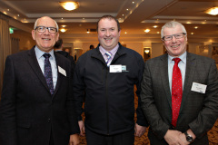 James Smyth of Smyth Steele with Keith Dundas of DFC Belfast and Roger Hamilton of Danske Bank at the Lodge Hotel for the Danske Bank's Economic Review in association with the Causeway Chamber of Commerce.    08Clancy Photography