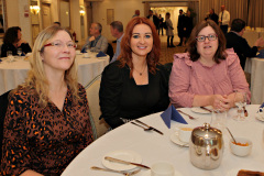 Maire Donaghey of the NRC, Arlene McConaghie of Riada Resources and Amanda Hanna of Armoy Farm Shop at the Lodge Hotel for the Causeway Chamber of Commerce Business Breakfast in association with Danske Bank.   09 Breafast Danske Bank