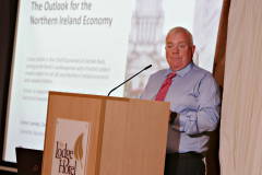 Chamber President David Boyd welcoming all to the Lodge Hotel for the Causeway Chamber of Commerce Business Breakfast in association with Danske Bank.   18 Breafast Danske Bank