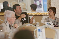 Warren Johnston of Beasts of War putting questions during the Q & A session at the GDPR conference held at the Lodge Hotel.    22 GDPR