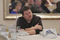 Warren Johnston of Beasts of War putting questions during the Q & A session at the GDPR conference held at the Lodge Hotel.    24 GDPR