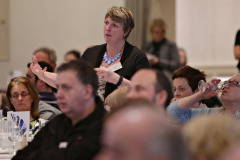 Delegates putting questions during the Q & A session at the GDPR conference held at the Lodge Hotel.      26 GDPR