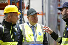 Andrew Lynas MD of Lynas Foodservices with Minister of State for N.Ireland Conor Burns on a tour of the Lynas' premises at Loughanhill Industrial Estate.   10 Minister at Lynas'