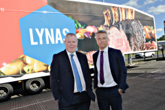 Andrew Lynas MD of Lynas Foodservices with Minister of State for N.Ireland Conor Burns on a tour of the Lynas' premises at Loughanhill Industrial Estate.   17 Minister at Lynas'