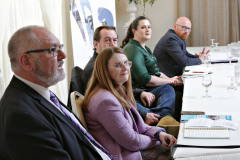 The candidates at the Causeway Chamber's Pre Party Election debate held at the Lodge Hotel.   16 Pre Party Election Debate 2022