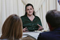 Independent Unionist Claire Sugden speaking at the Causeway Chamber's Pre Party Election debate held in the Lodge Hotel.  17 Pre Party Election Debate 2022