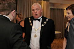 Causeway Chamber President David Boyd with guests at the Annual President's Dinner held in the Lodge Hotel.    06 Causeway