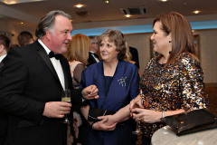 Robert Wilson of River House with Marion Coups of No 6 Queen St and Julienne Elliott of the Causeway Council at the Annual President's Dinner held in the Lodge Hotel.       15 Causeway