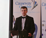 Master of Ceremonies Mark Connolly at the Annual President's Dinner held in the Lodge Hotel. 30 Causeway