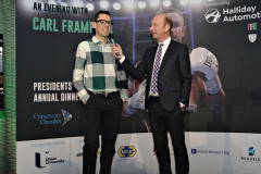 BBC\'s Stephen Watson in conversation with Brian McKeown who is cycling from Lands End to John O’Groats for MacMillan Cancer Support and Blind Dogs UK at the President\'s Annual Dinner.    48 Presidents Dinner Formal