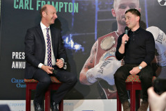 BBC\'s Stephen Watson in conversation with special guest boxer Carl Frampton MBE at the President\'s Annual Dinner held at the Royal Court. 50 Presidents Dinner Formal
