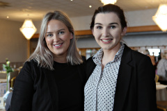 Catherine Simpson and Samantha Rowland of 1st Choice Recruitment at the Causeway Chamber's President's Business Lunch. 12 Presidents Lunch