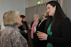 Sue MacLaughlin of Bluebird Care with  Claire Sugden MLA at the Causeway Chamber's President's Business Lunch.    14 Presidents Lunch