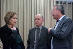 Danielle Whoriskey and Glenn Murray of the Bank of Ireland with Roger Dallas of IDS Accounting at the Causeway Chamber of Commerce Presidents Lunch held at the Lodge Hotel.     17 Presidents Lunch