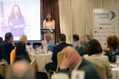 Key note speaker Jayne Brady, Head of the NI Civil Service, addressing the guests at the President's Lunch held at the Lodge Hotel, Coleraine.         36 Presidents Lunch