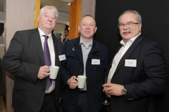 Cllrs Steven Callaghan and Philip Anderson with Ian Donaghey of Irwin Donaghey Stockman Chartered Accountants at the official opening of the Riverside Hotel Coleraine.         12 Riverside Hotel Coleraine