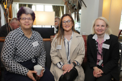 From the Jet Centre are Irene Dorrans, Laura Dysart and Wanda Donnan at the official opening of the Riverside Hotel Coleraine. 19 Riverside Hotel Coleraine