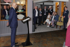 Rajesh Rana Director of Andras House Hotel Group welcoming guests to the official opening of the Riverside Hotel Coleraine.     27 Riverside Hotel Coleraine