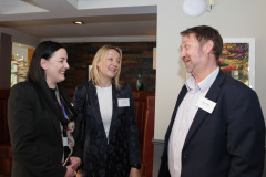 Vicky Green Associate Director of Business Development at Andras House Hotel Group with Karen Yates CEO Causeway Chamber of Commerce and Steve Frazer of City of Derry Airport at the official opening of the Riverside Hotel Coleraine. 01 Riverside Hotel Coleraine
