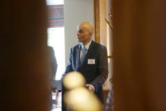 Rajesh Rana Director of Andras House Hotel Group welcoming guests to the official opening of the Riverside Hotel Coleraine.     24 Riverside Hotel Coleraine