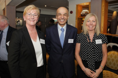 Norma Wilkinson and Elaine Jackson of the Lodge Hotel with Rajesh Rana(centre) Director of the Andras House Hotel Group at the official opening of the Riverside Hotel Coleraine.         34 Riverside Hotel Coleraine