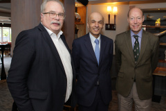 Ian Donaghey of Irwin Donaghey Stockman Chartered Accountants with Rajesh Rana(centre) Director of the Andras House Hotel Group and Edward Montgomery of the The Honourable the Irish Society at the official opening of the Riverside Hotel Coleraine.       41 Riverside Hotel Coleraine