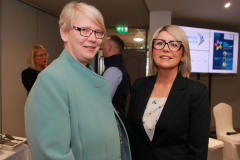 Allison Wallace of Irwin Donaghey and Stockman Chartered Accountants with Karen Whyte of Roadside Garages attending the Causeway Chamber of Commerce's  conference on Skills, Scaling and Social Values held at the Marine Hotel In Ballycastle.