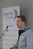 Dr Jonny Bloomfield Health and Performance Coach speaking at the Causeway Chamber of Commerce's  conference on Skills, Scaling and Social Values held at the Marine Hotel In Ballycastle.