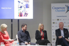 Arlene McConaghie of Riada Resources speaking at the Causeway Chamber of Commerce's conference on Skills, Scaling and Social Values held at the Marine Hotel In Ballycastle.