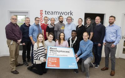 Covernet highest ranked Northern Ireland company in the 2022 UK Best Workplaces in Tech