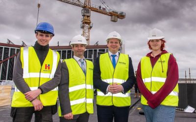 Economy Minister marks topping out of new Coleraine campus for Northern Regional College
