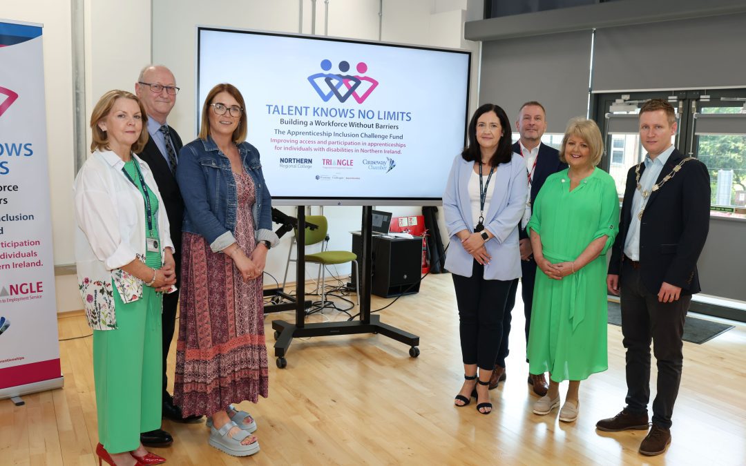 Northern Regional College Leads Inclusive Apprenticeship Initiative in partnership with Triangle Progression to Employment Service and Causeway Chamber
